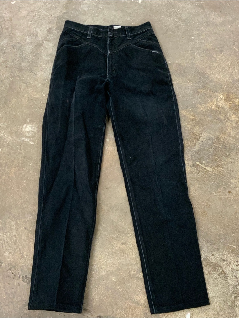 VTG Rockies Black Western Straight-Leg Jeans Vintage 90s Colorado Denim obo